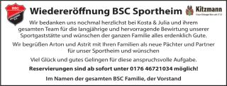 Pächterwechsel in unserem Sportheim (April 2023)